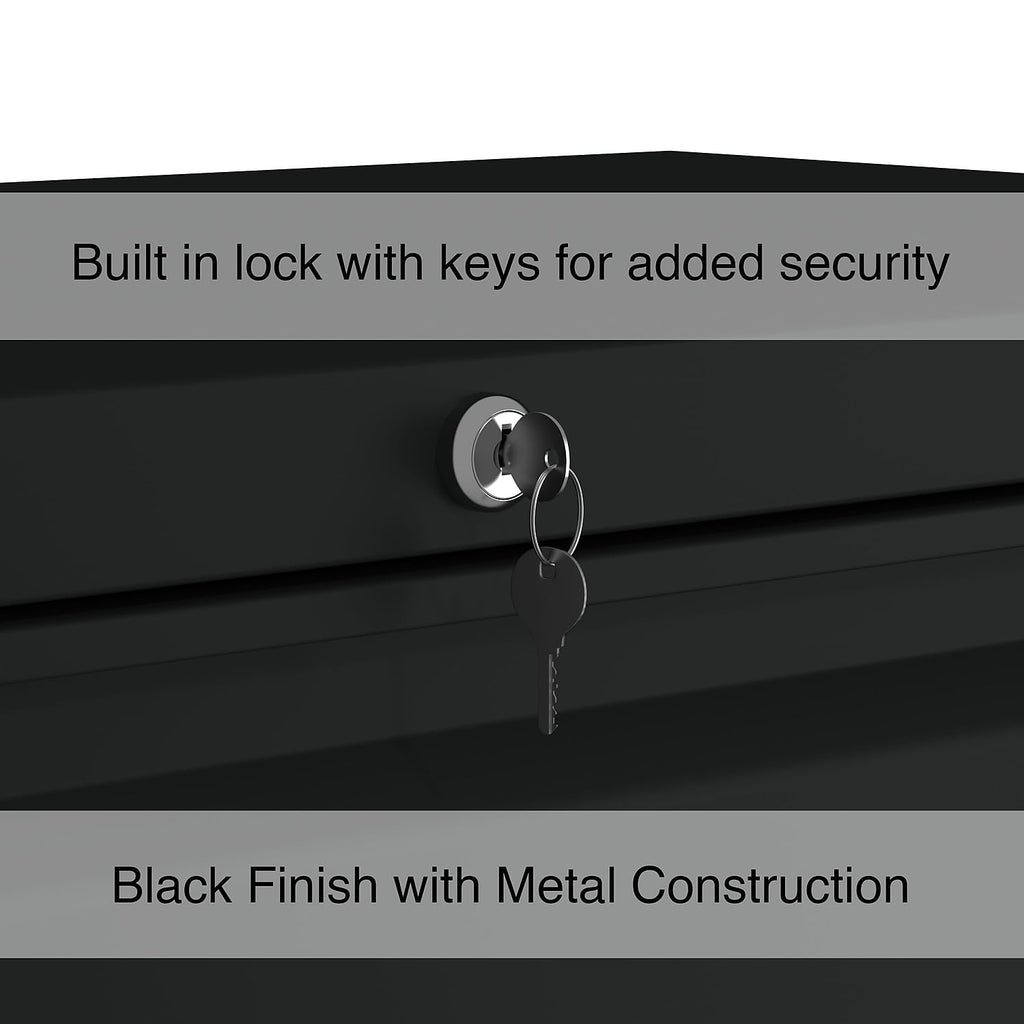 4 Drawer Black Lateral File Cabinet I35411
