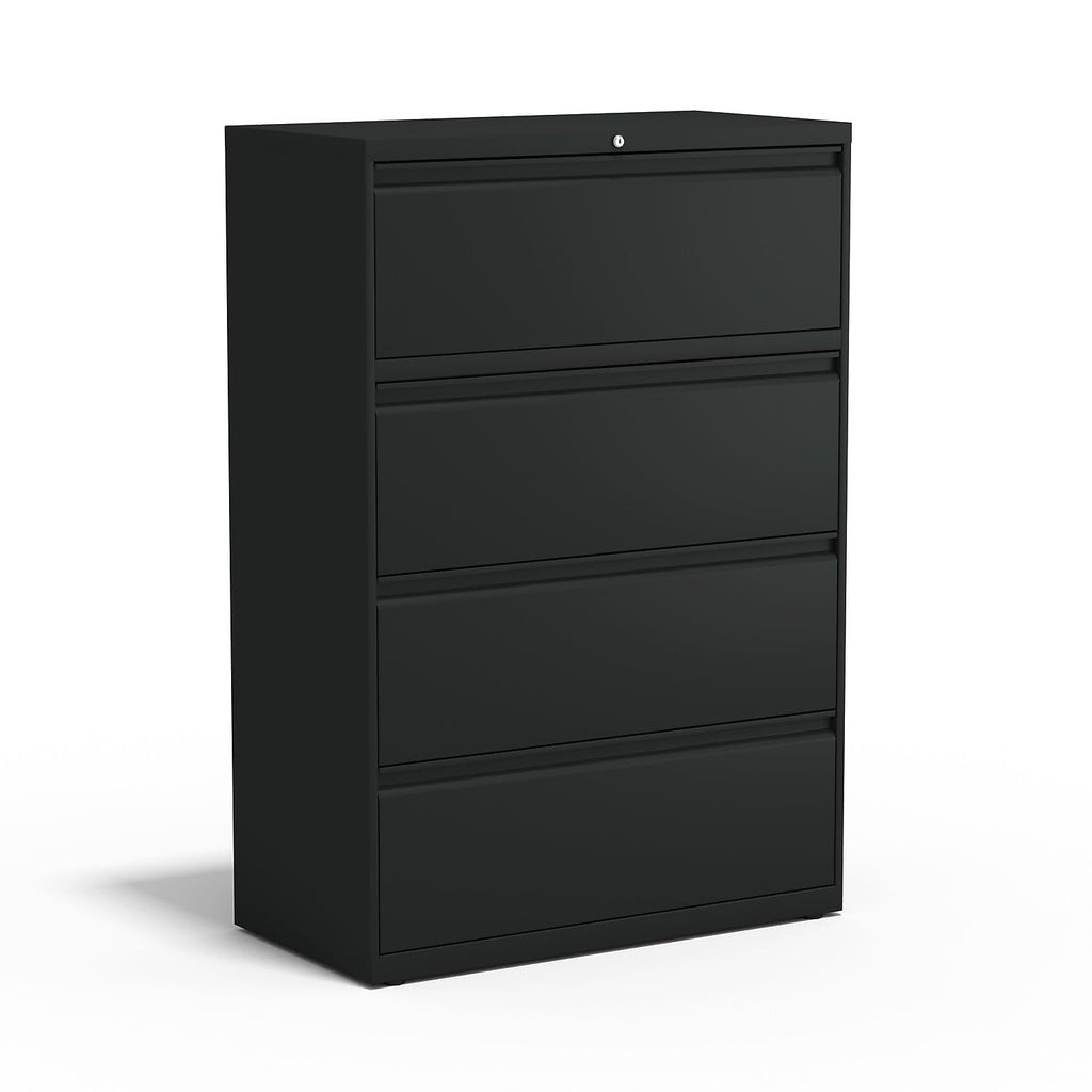 4 Drawer Black Lateral File Cabinet I35411