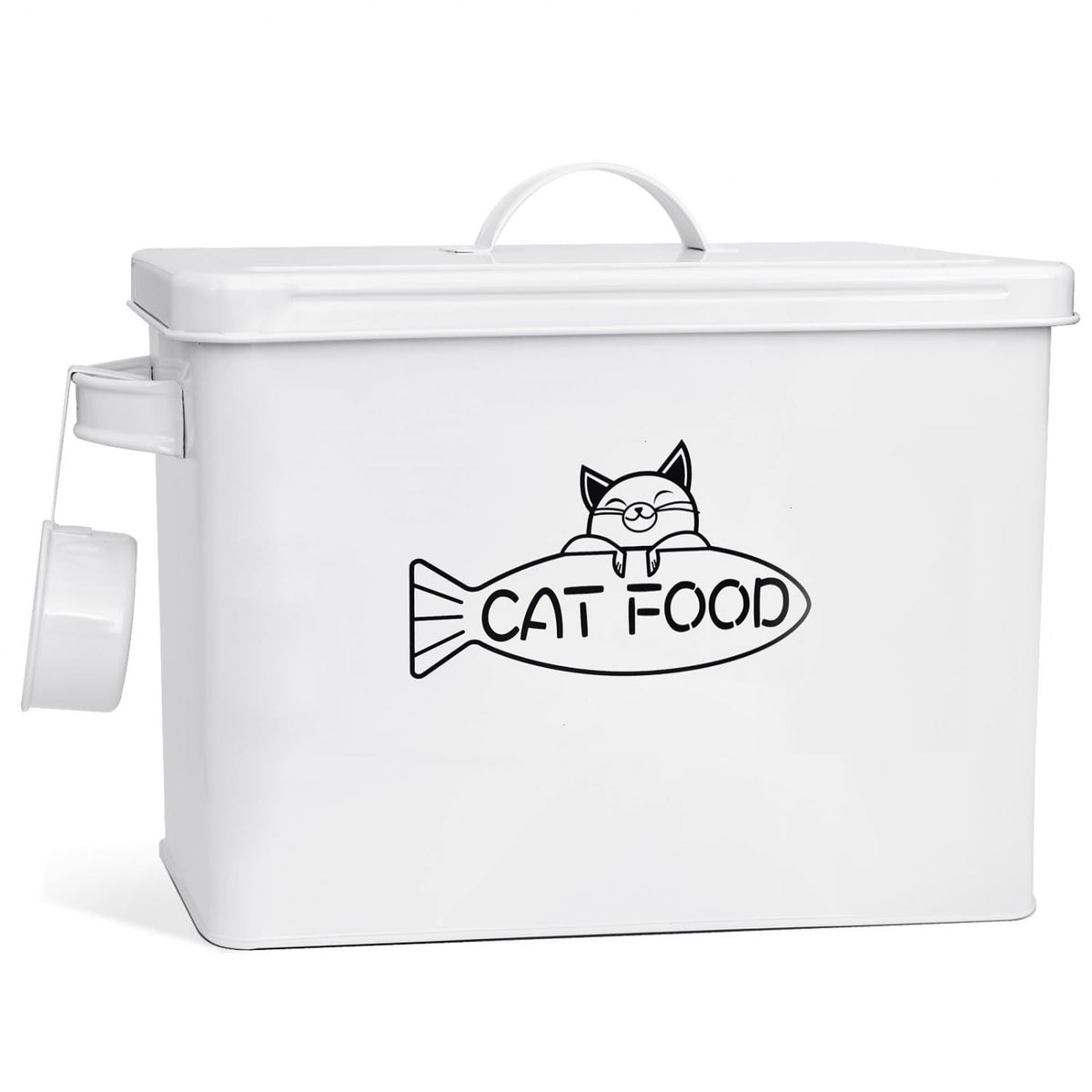 Large Airtight Pet Food Storage Container with Lid and Scoop 12-13 lbs Q8584
