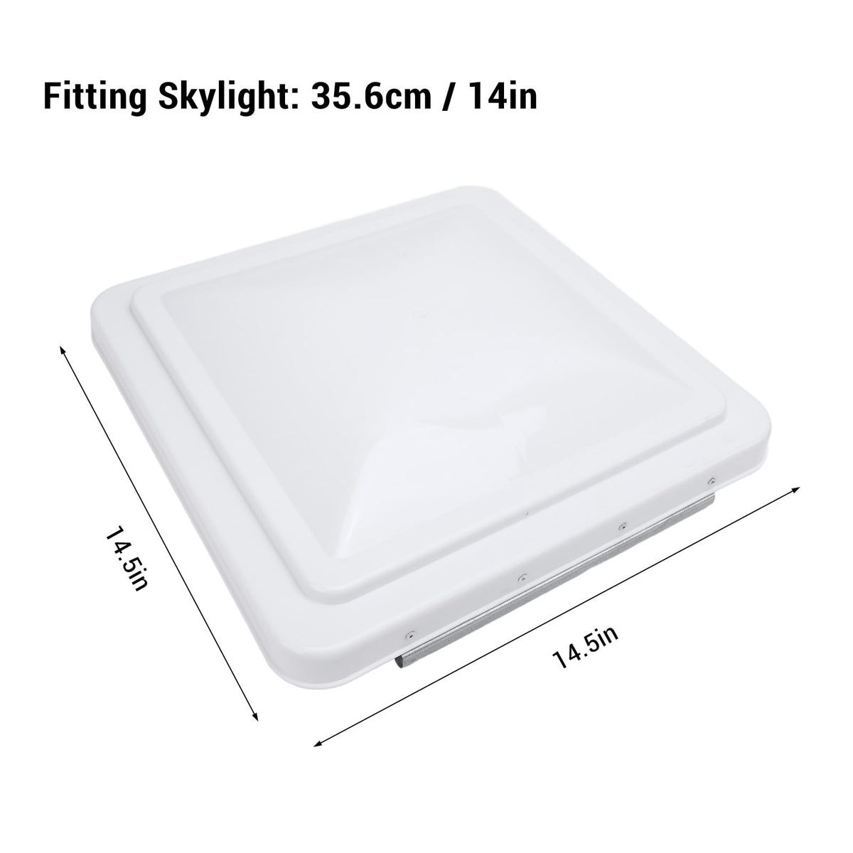 2 Pack 14 Inch White Polypropylene RV Roof Vent Cover H53221