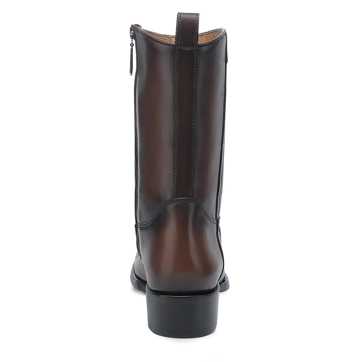 Brown Ostrich Leg Leather Cowboy Boots O771