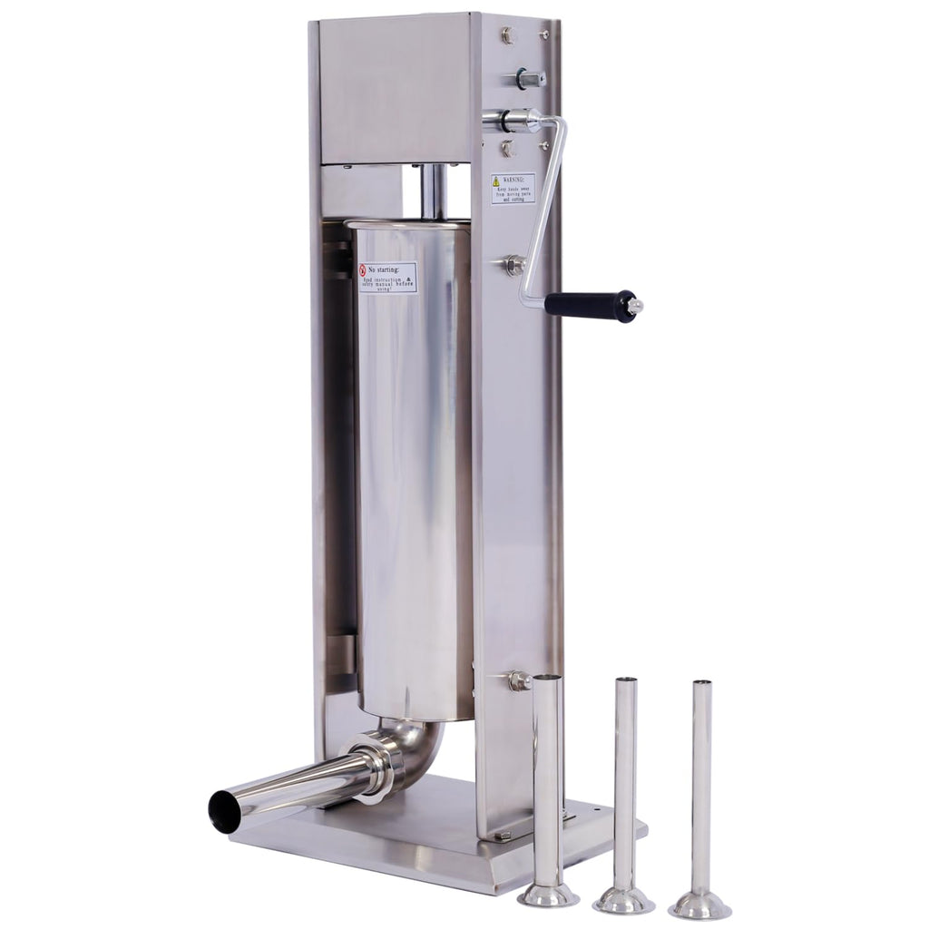 Stainless Steel Vertical Sausage Stuffer 15Lb 4 Nozzles T28014