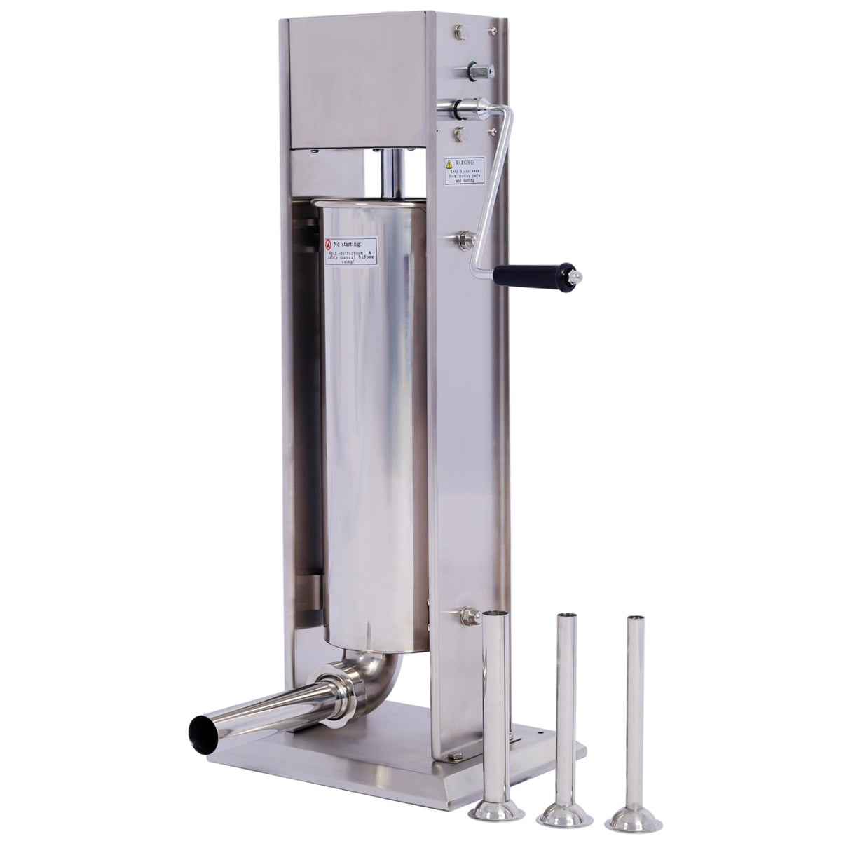 Stainless Steel Vertical Sausage Stuffer 15Lb 4 Nozzles T28014