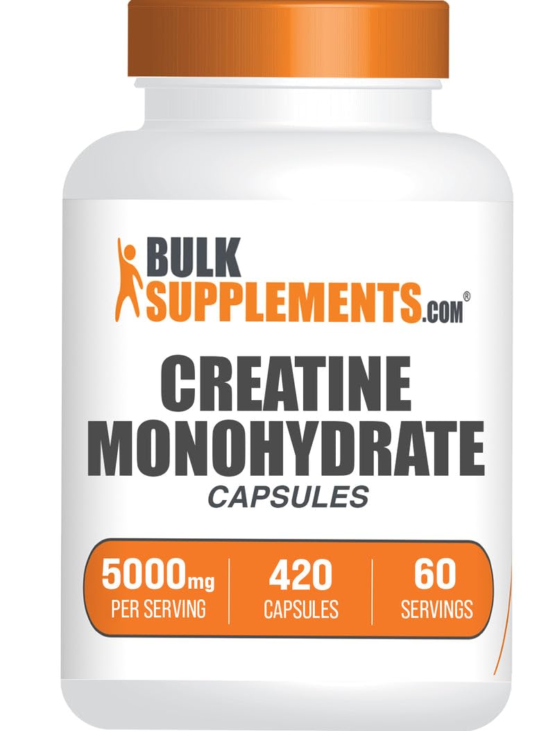 Micronized Creatine Monohydrate Capsules Gluten Free 5000mg 420 Count R5721