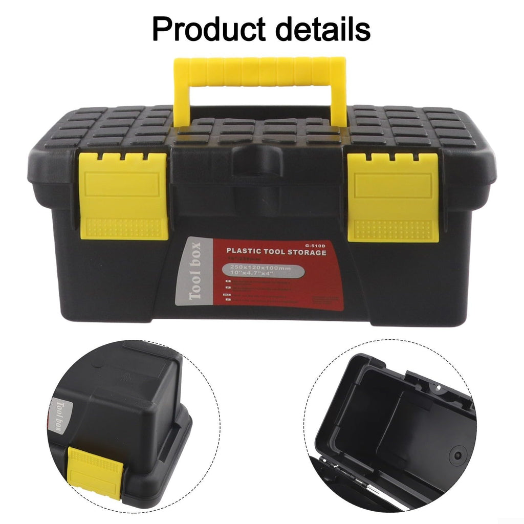 10 Inch Black Plastic Tool Storage Box F76967