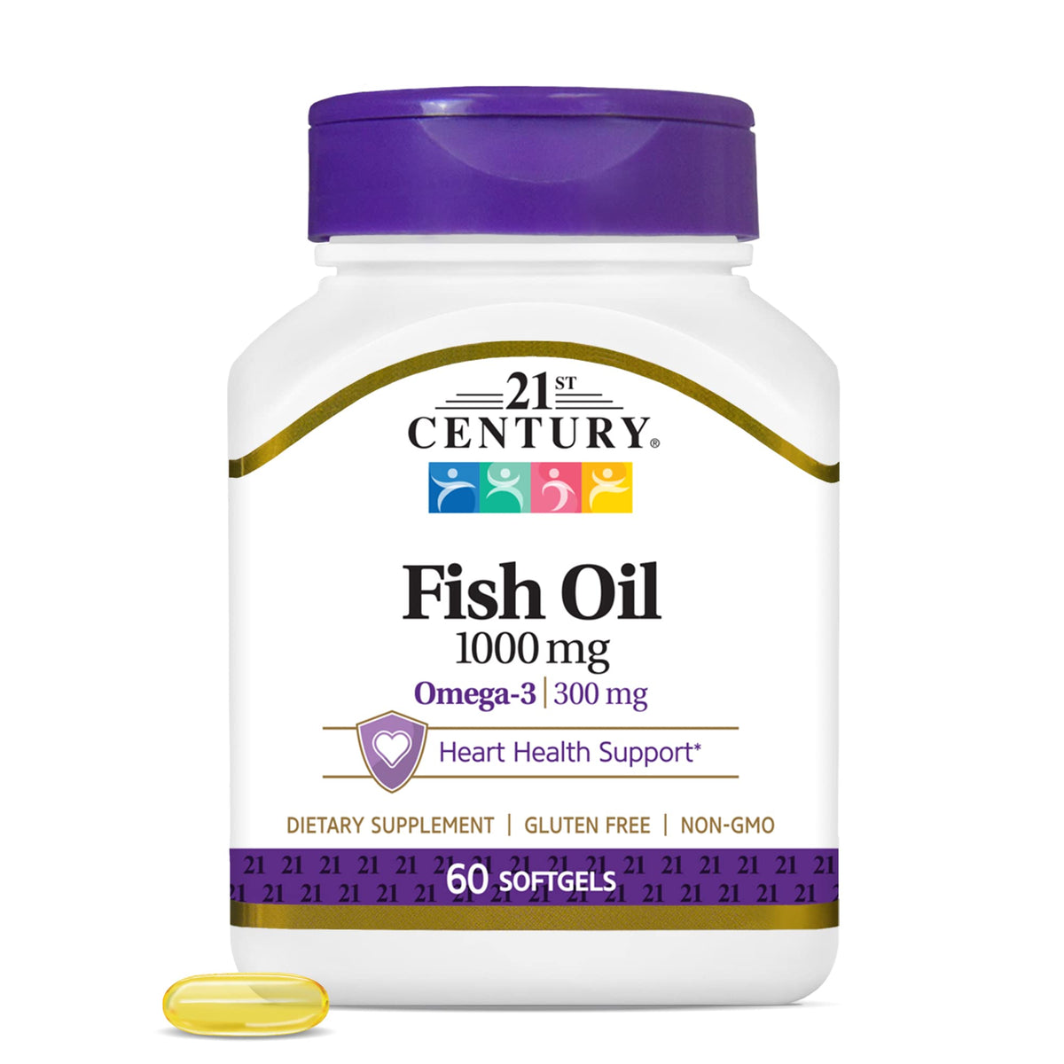 Fish Oil 1000 Mg Softgels, 60 Count (Pack of 2) G417