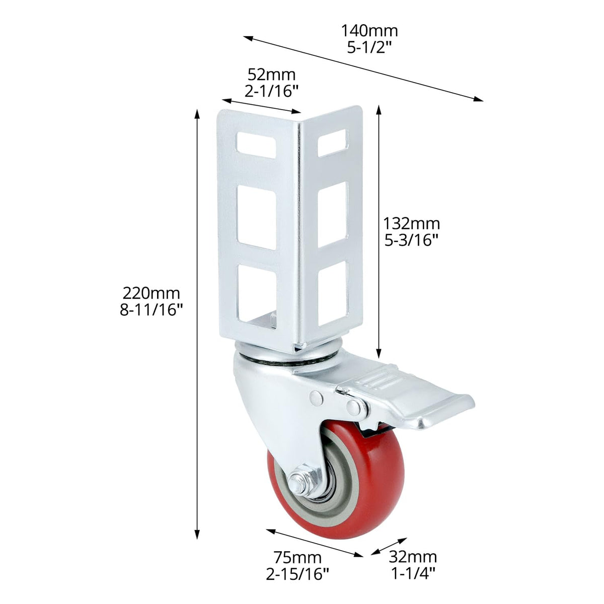 3" Boltless Rack Caster Wheels, 8 Pack G58873