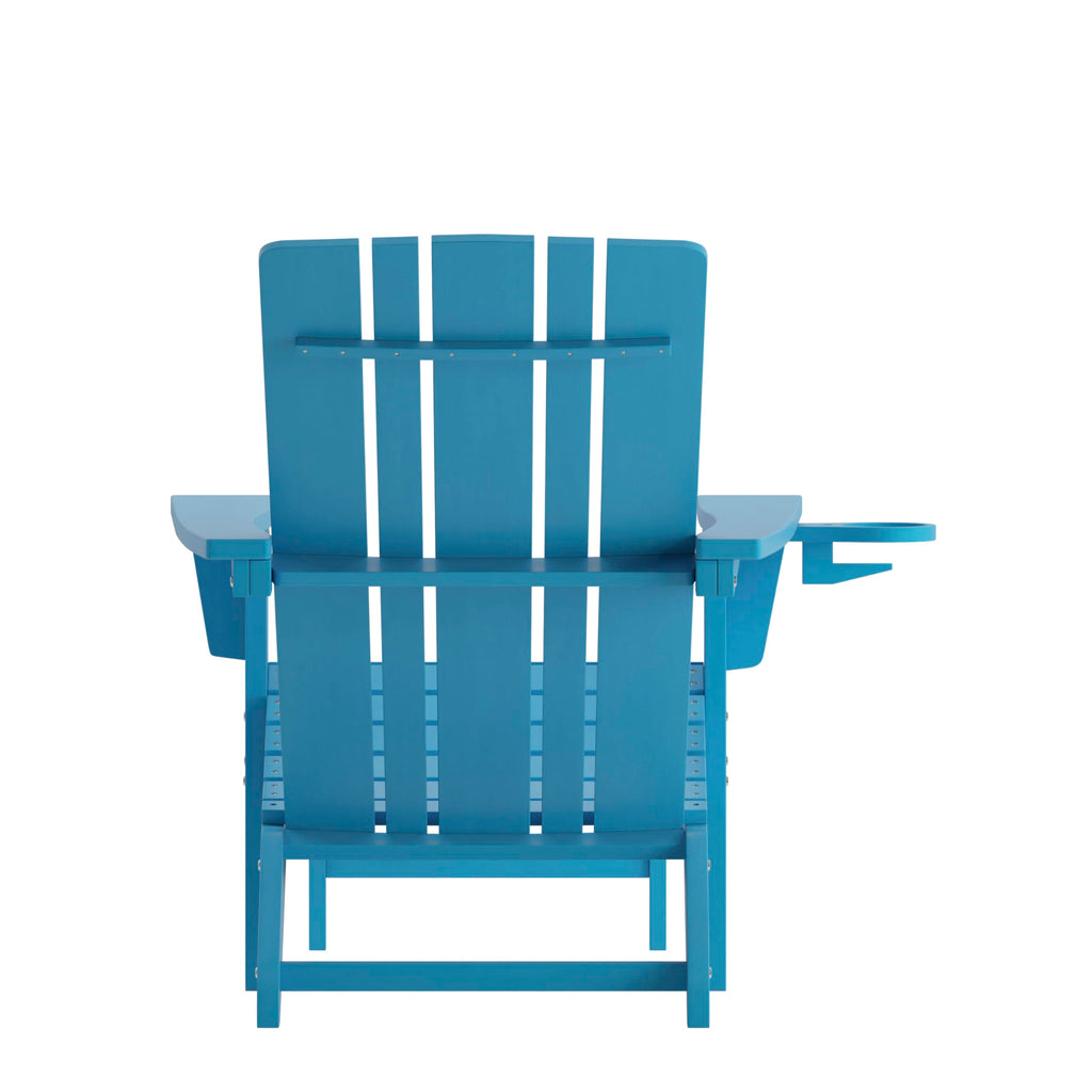 Blue Adirondack Lounge Chair with Ottoman J401174