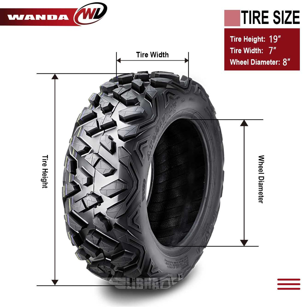 2 ATV Tires 19x7-8 L24129