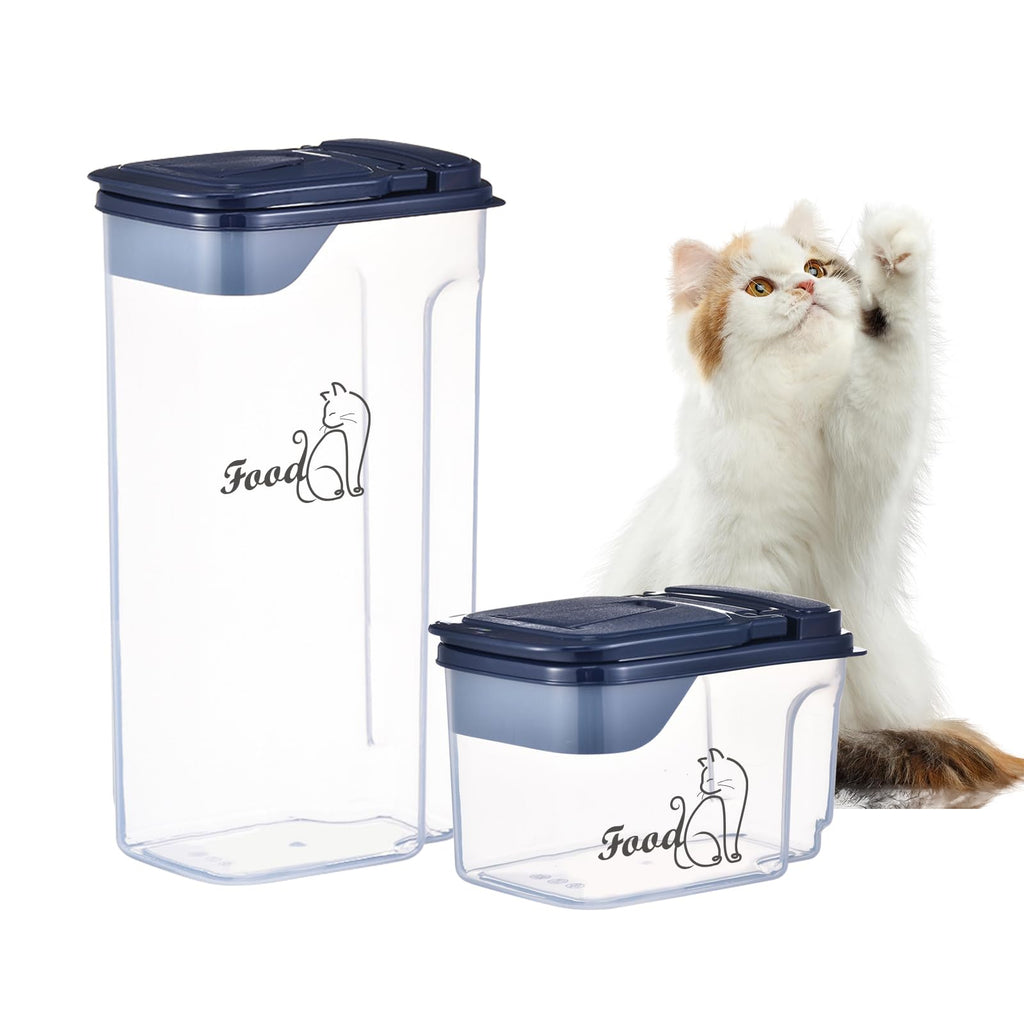 2 Pcs Airtight Pet Food Containers with Pour Spout O8694