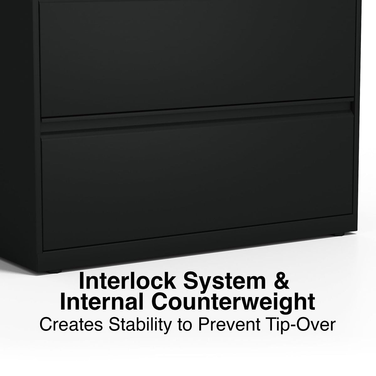 4 Drawer Black Lateral File Cabinet I35411