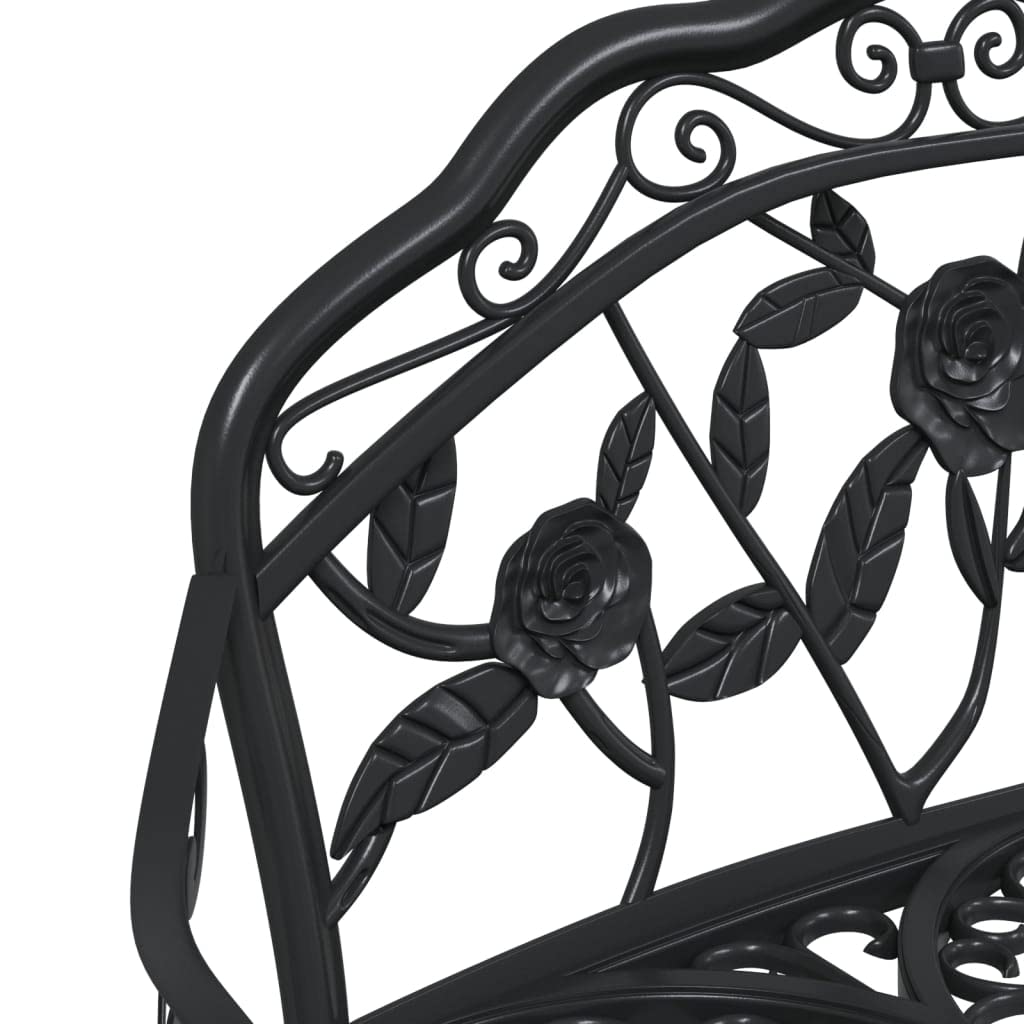 Cast Aluminum Black Patio Bench X37251