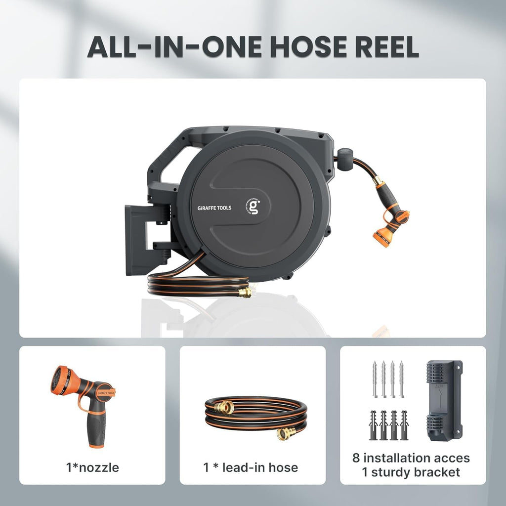 Retractable Garden Hose Reel 1/2" 100FT V7421