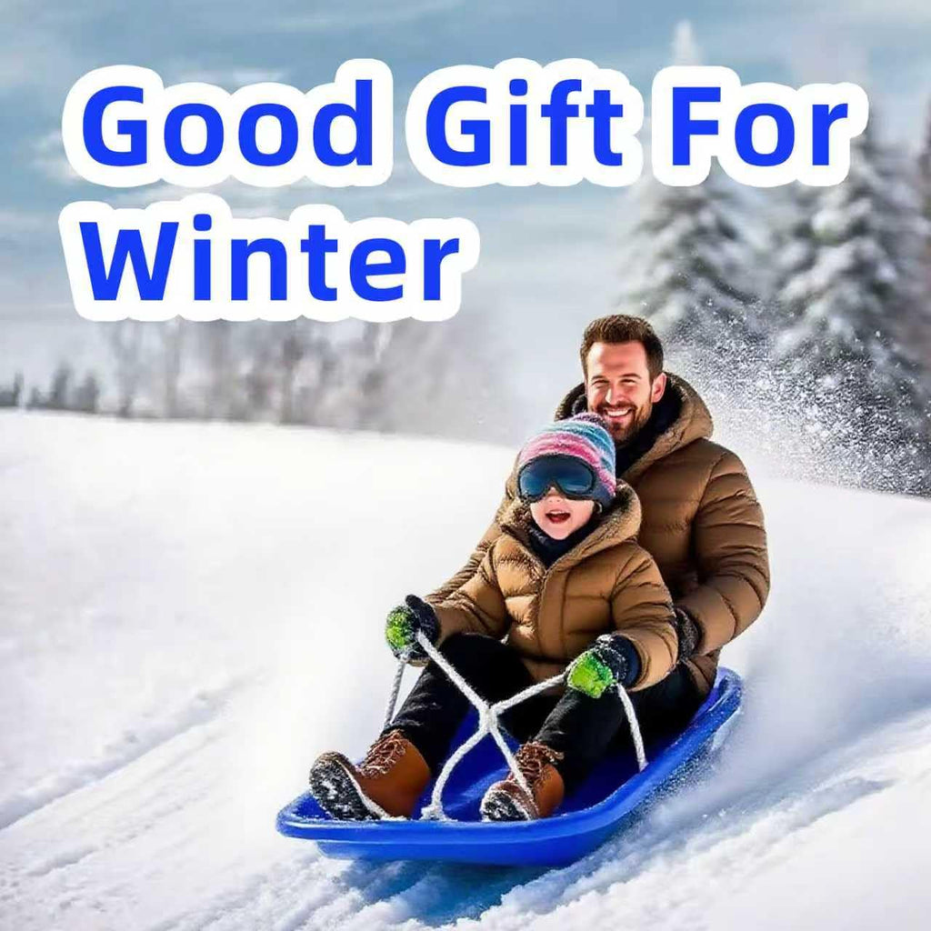 35 inch Plastic Snow Sled with Leash and 2 Handles J9022