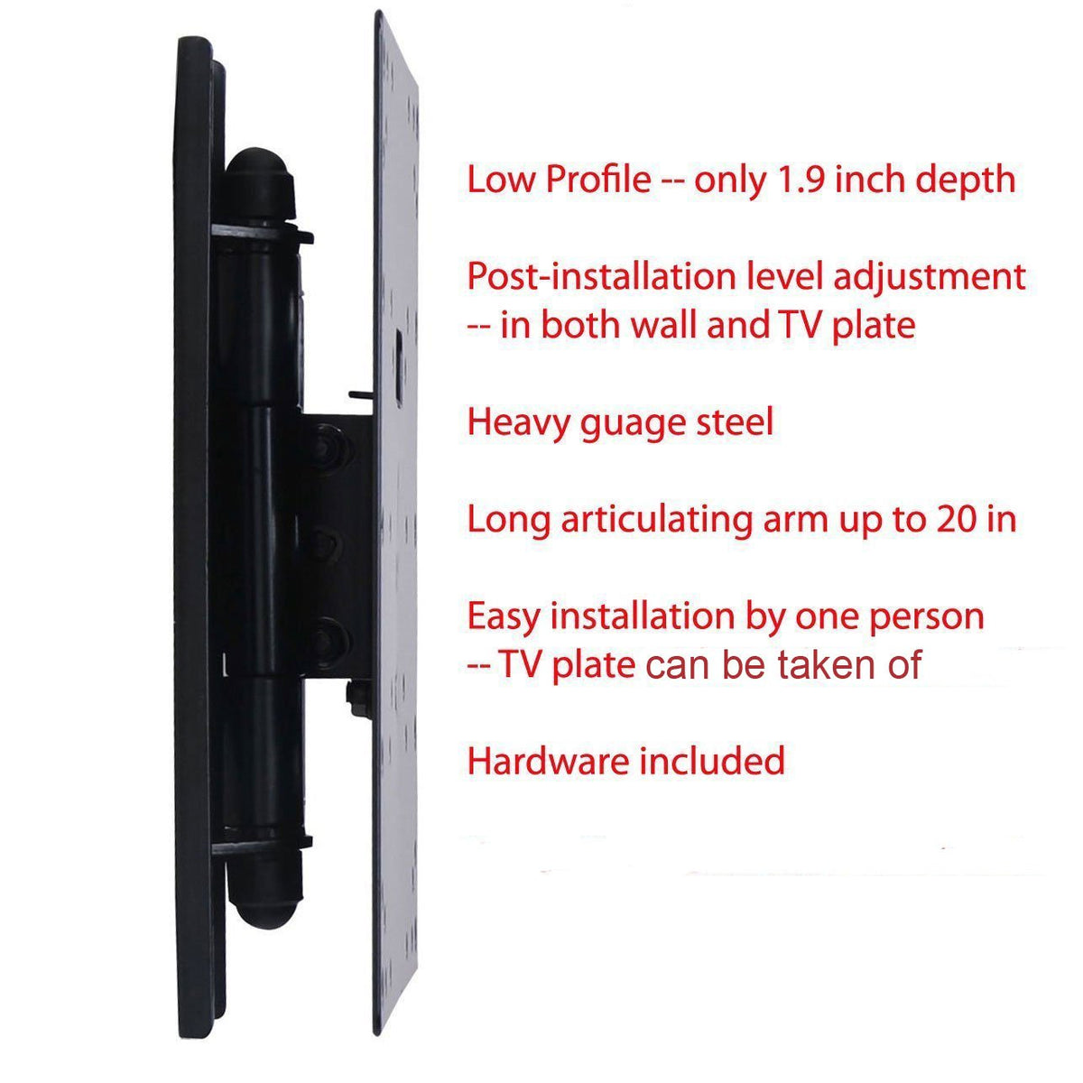 Single Stud Swing Arm TV Wall Mount O7950