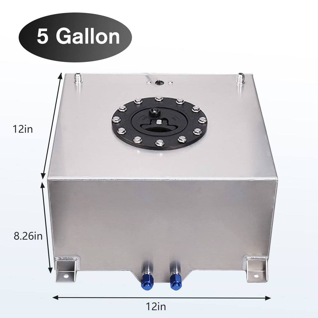 5 Gallon Aluminum Polished Fuel Cell with Cap D1991