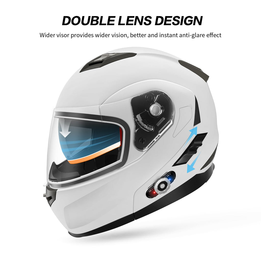 Flip-Up Modular Motorcycle Helmet F8662
