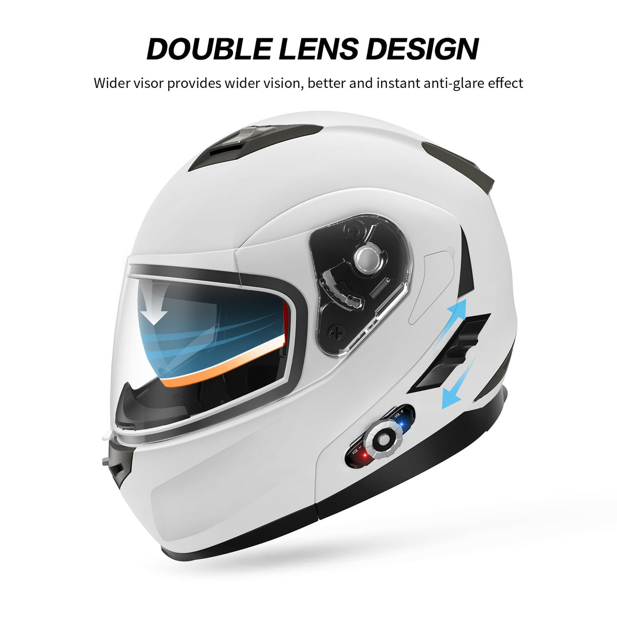 Flip-Up Modular Motorcycle Helmet F8662