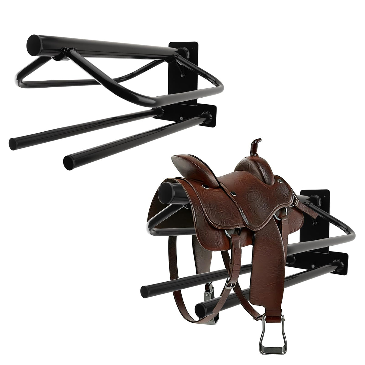 2 Pack Wall Mounted Saddle Rack B7430