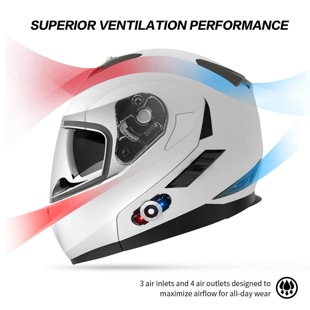 Flip-Up Modular Motorcycle Helmet F8662