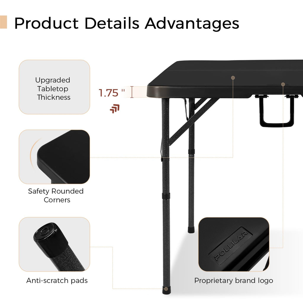 34" Black Folding Card Table Z85522