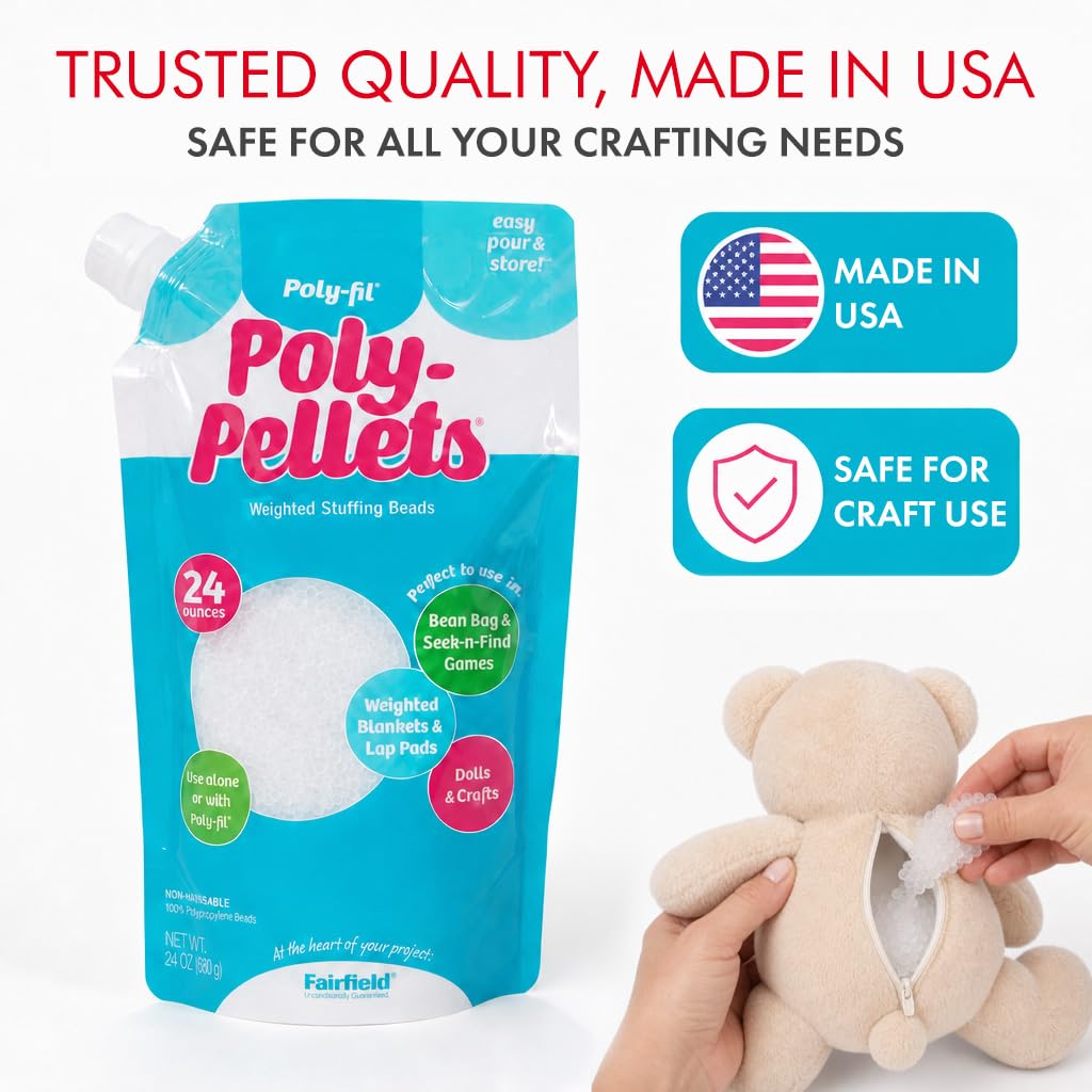 Polyester Weighted Stuffing Beads 24-Ounce Bag Z810145