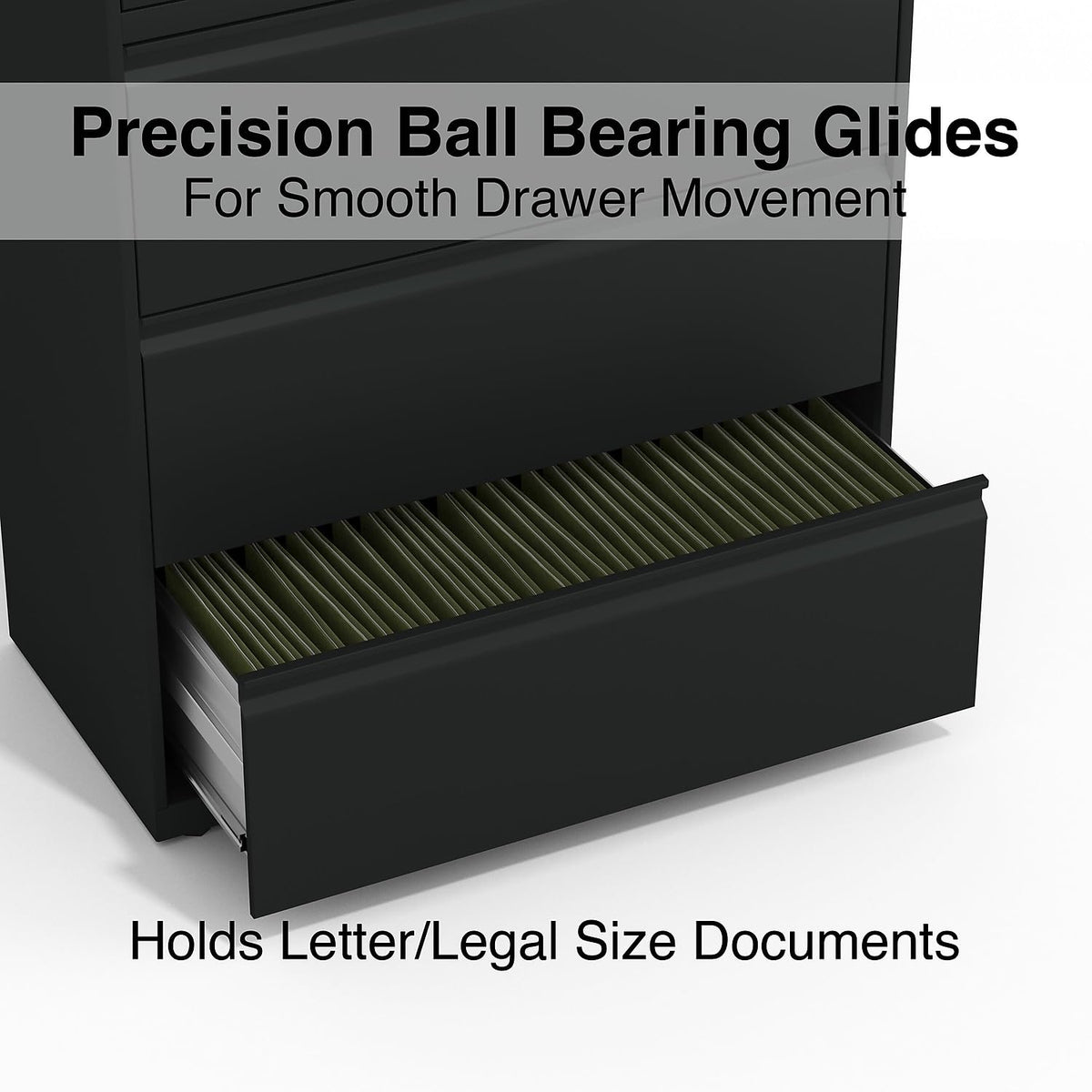 4 Drawer Black Lateral File Cabinet I35411