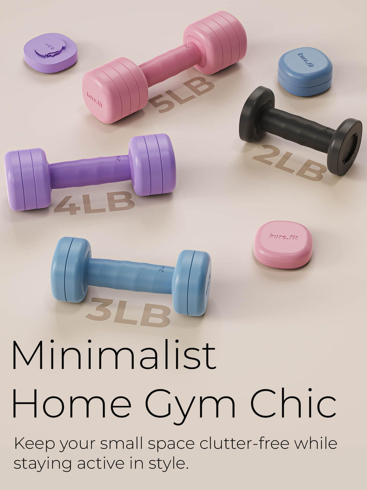 Adjustable Dumbbell Set 2LB 3LB 4LB 5LB H779