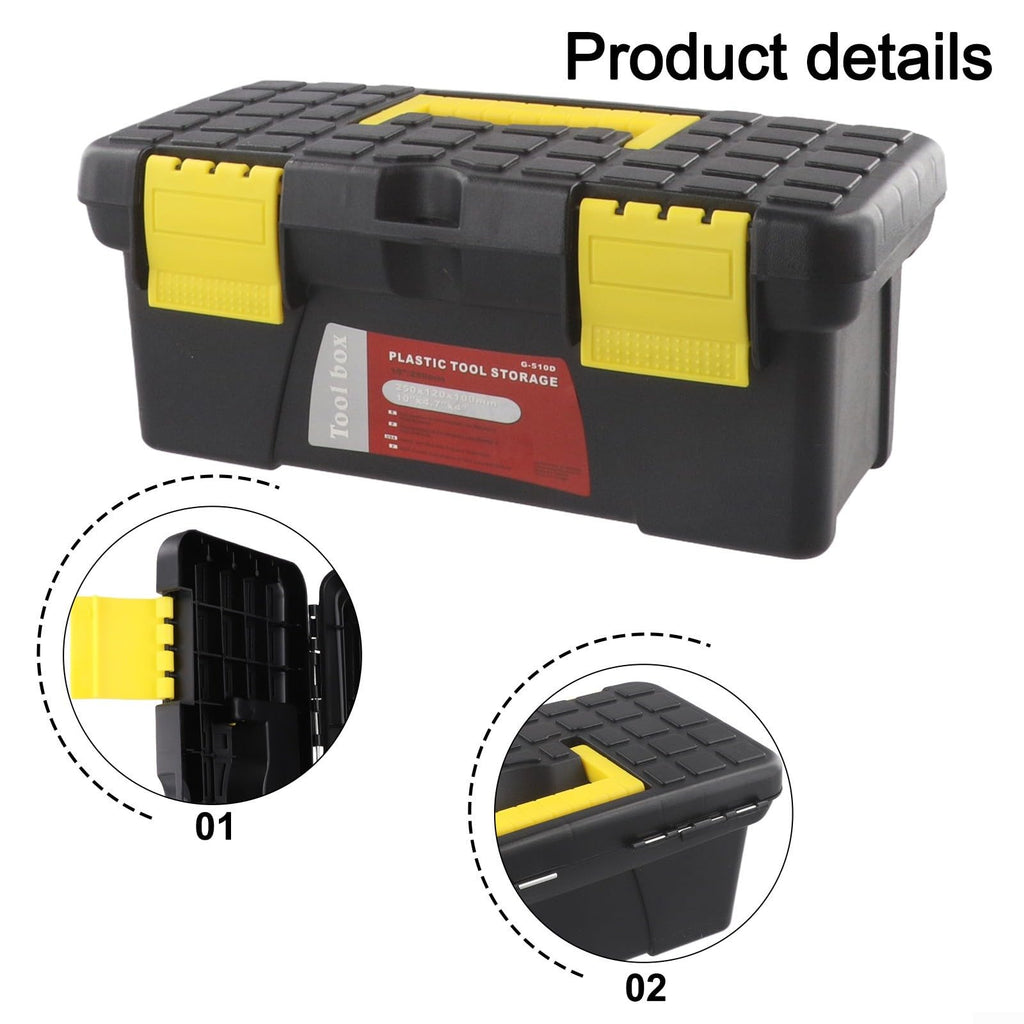 10 Inch Black Plastic Tool Storage Box F76967