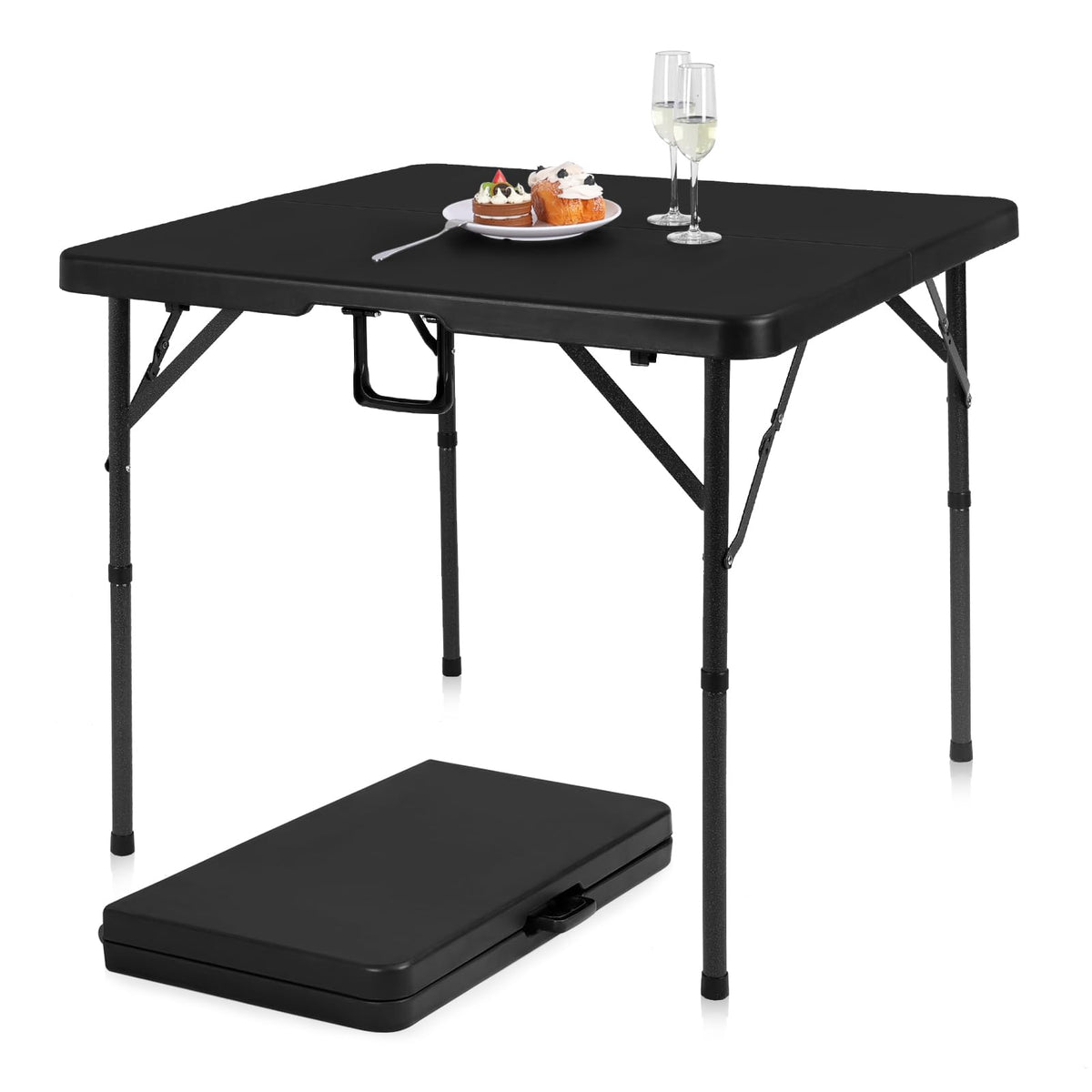 34" Black Folding Card Table Z85522