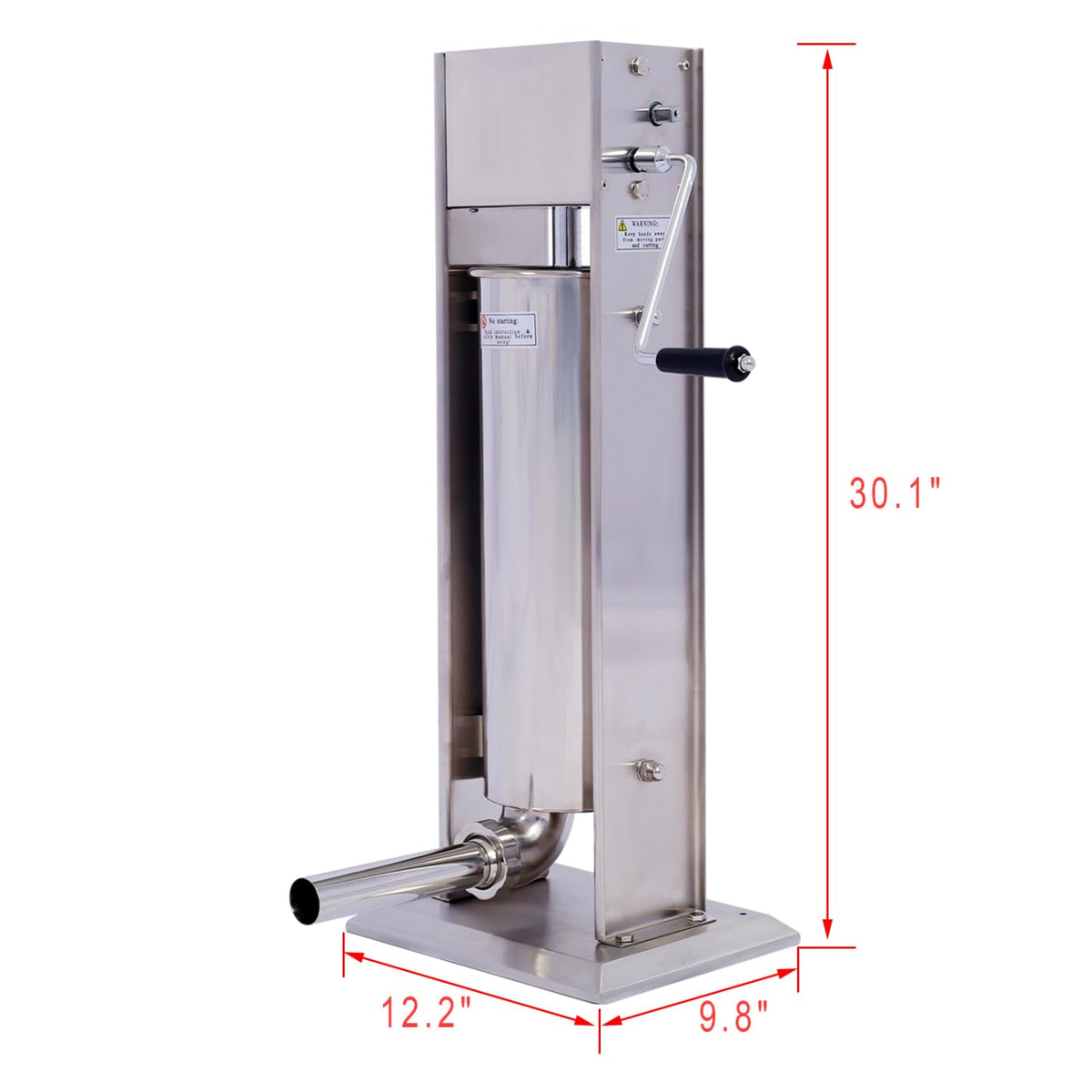 Stainless Steel Vertical Sausage Stuffer 15Lb 4 Nozzles T28014