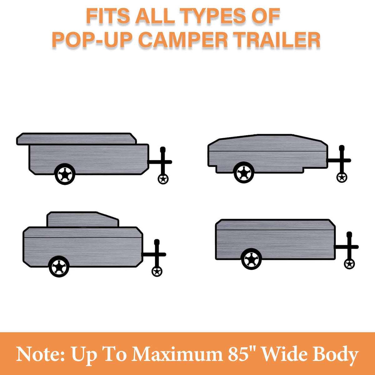 12'-14' 7 Layers Waterproof Breathable Pop Up Folding Camper Cover G4558