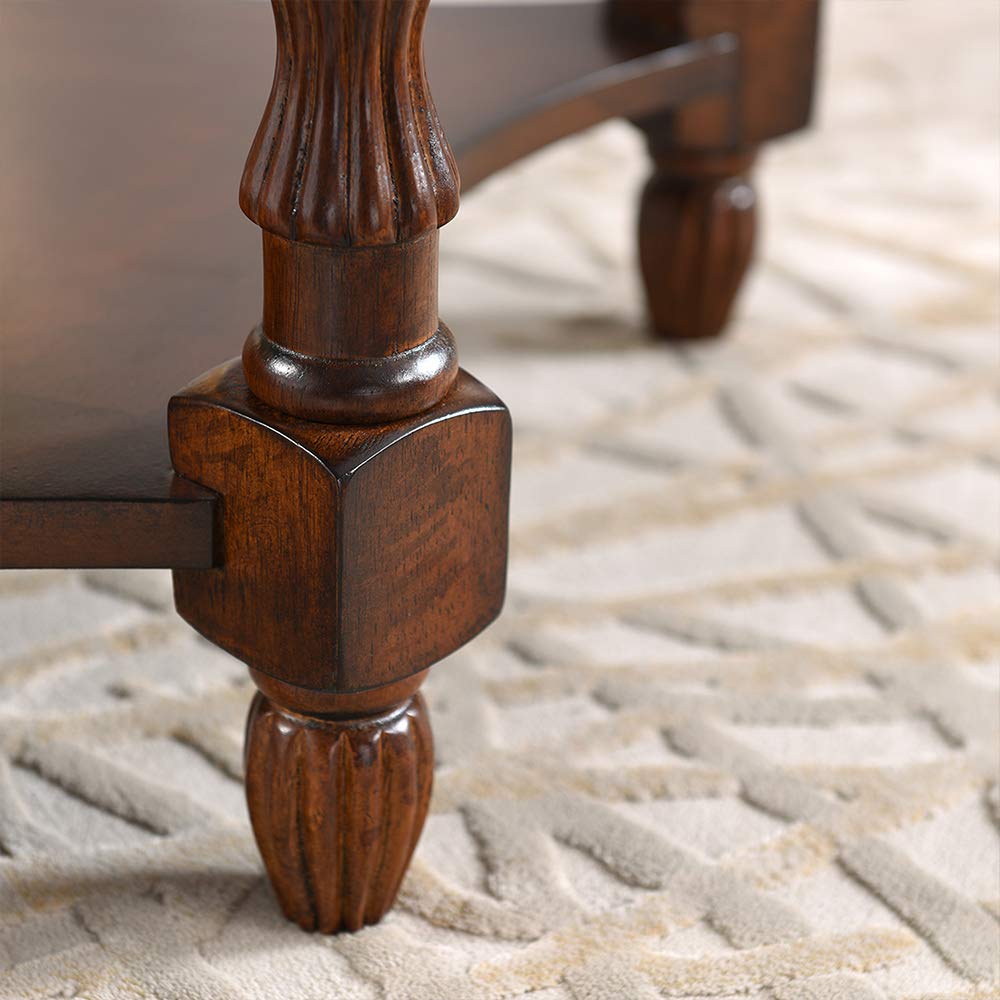 Wood Oval End Table with Glass Top Z9061