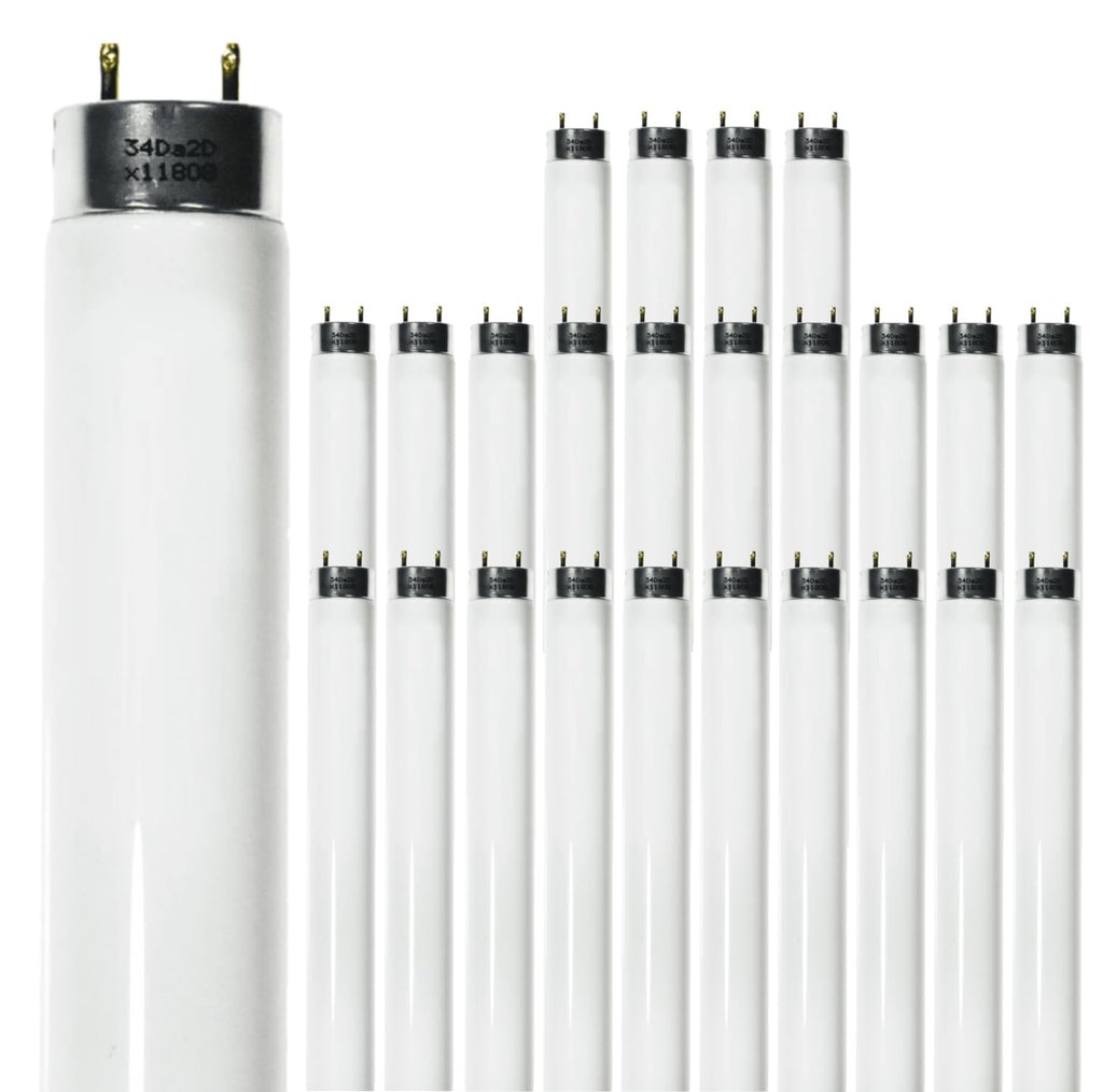 24 Inch T8 Fluorescent Tube Light Bulb 17W 4100K Cool White 2800 Lumen G13 Bi-Pin Base Pack of 25 Y309
