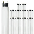 24 Inch T8 Fluorescent Tube Light Bulb 17W 4100K Cool White 2800 Lumen G13 Bi-Pin Base Pack of 25 Y309