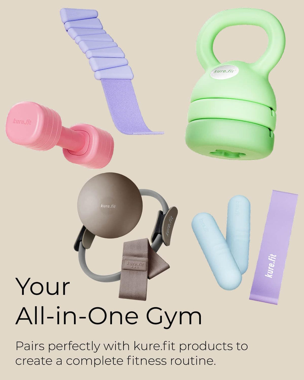 Adjustable Dumbbell Set 2LB 3LB 4LB 5LB H779