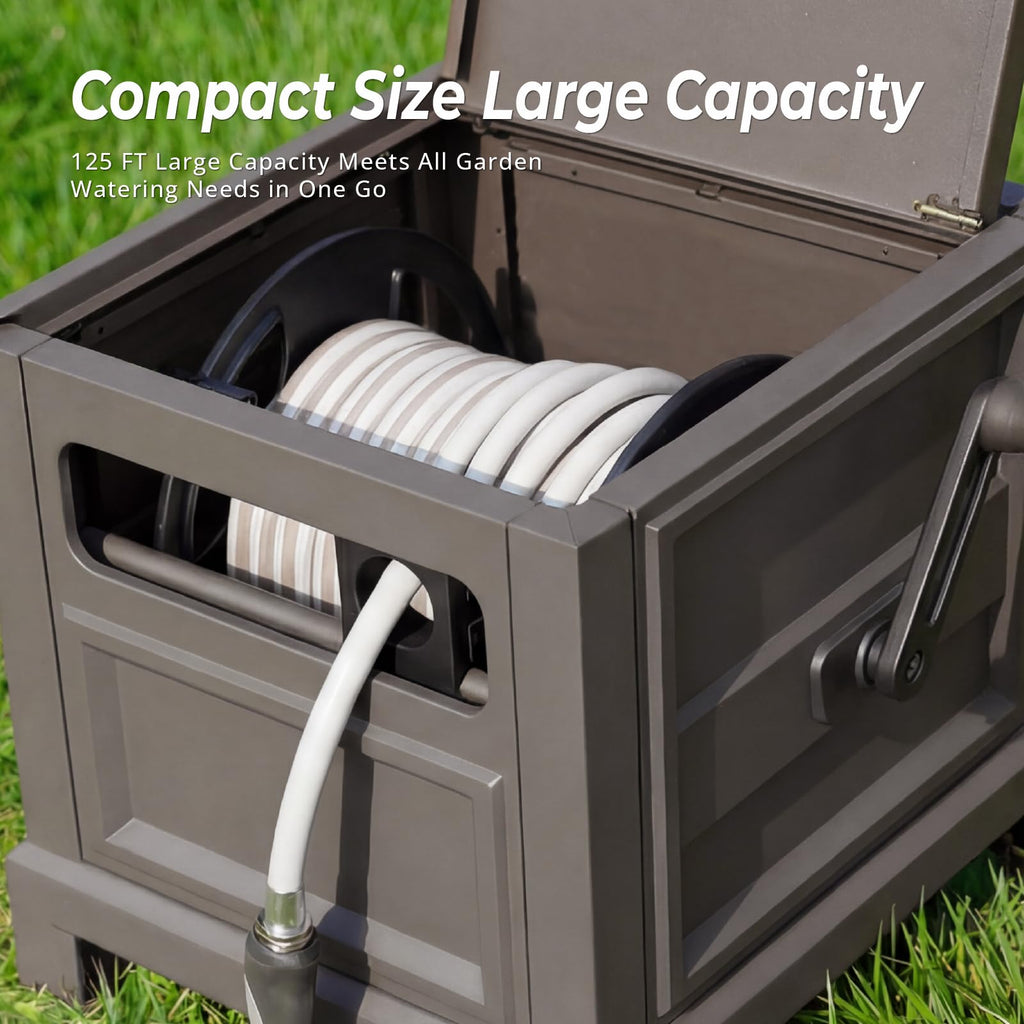 Heavy Duty Steel Garden Hose Reel Deck Box M662