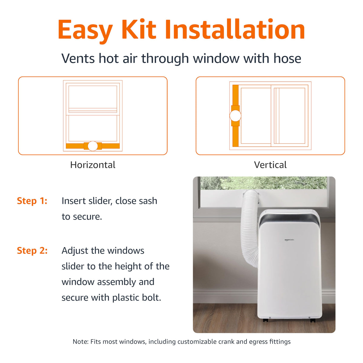 3-In-1 Portable Air Conditioner with Remote, 10000 BTU, White P285017