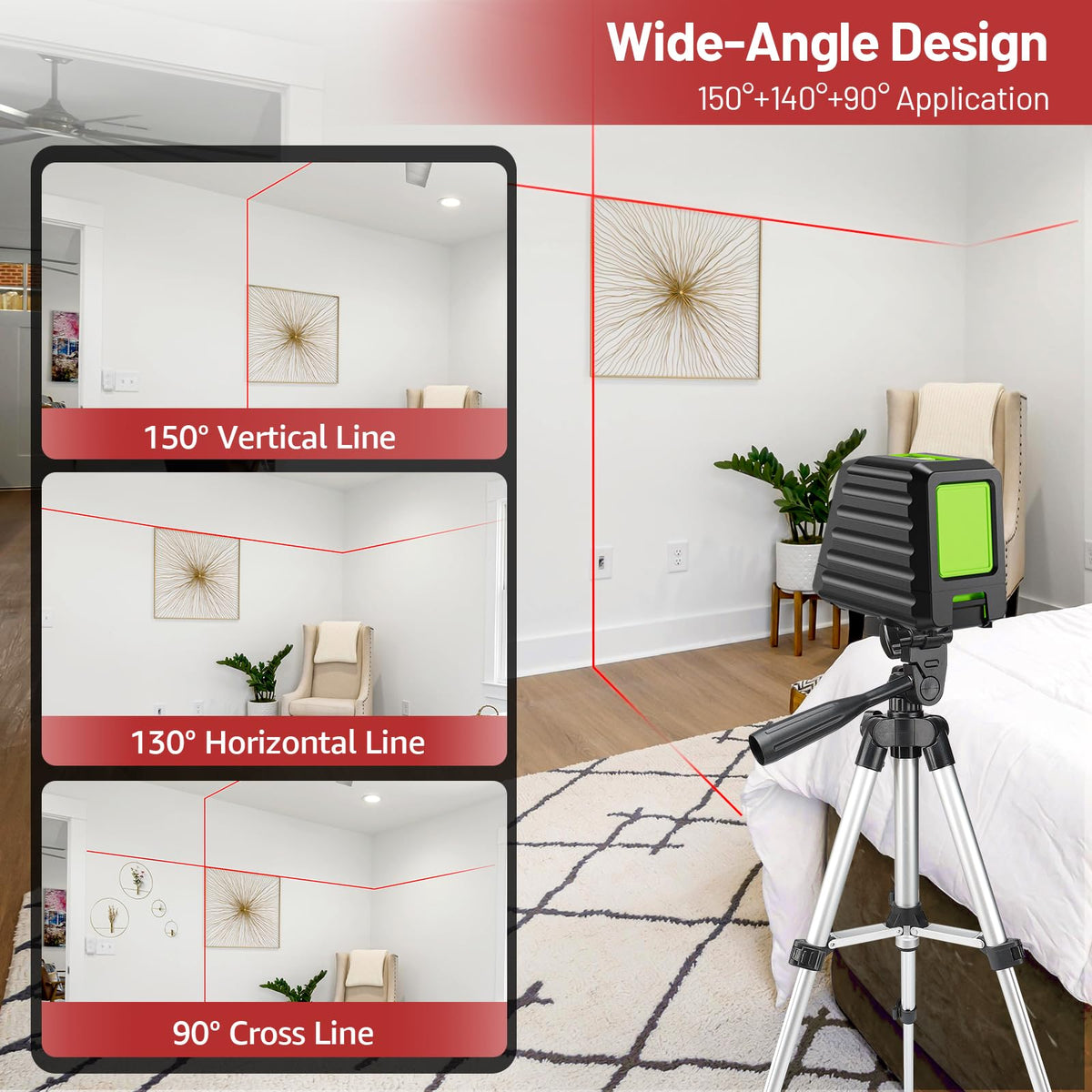 150Ft Red Self Leveling Laser Level with Tripod O9694