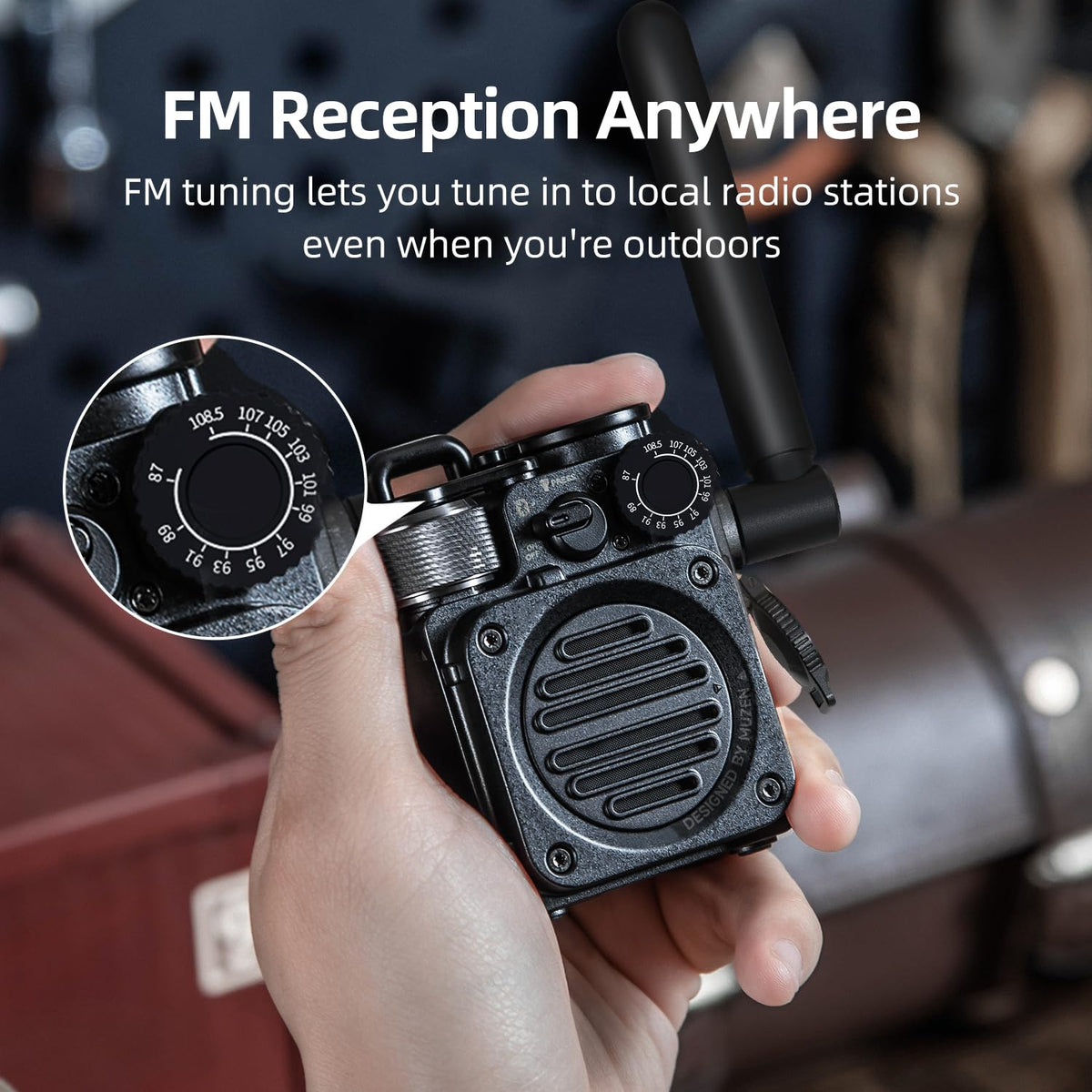 Portable Wireless Bluetooth Speaker with FM Radio A76286