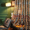 Embroidered Sheer Curtains with Floral Patterns 100"W x 84"L Z9391