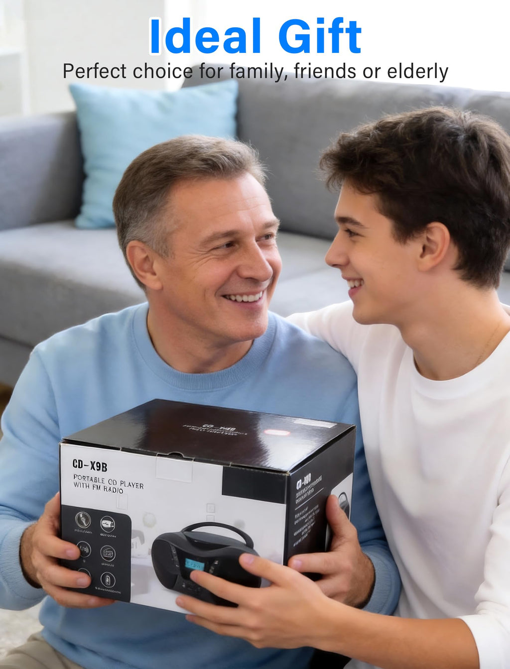 Portable Boombox CD Player with Bluetooth D860