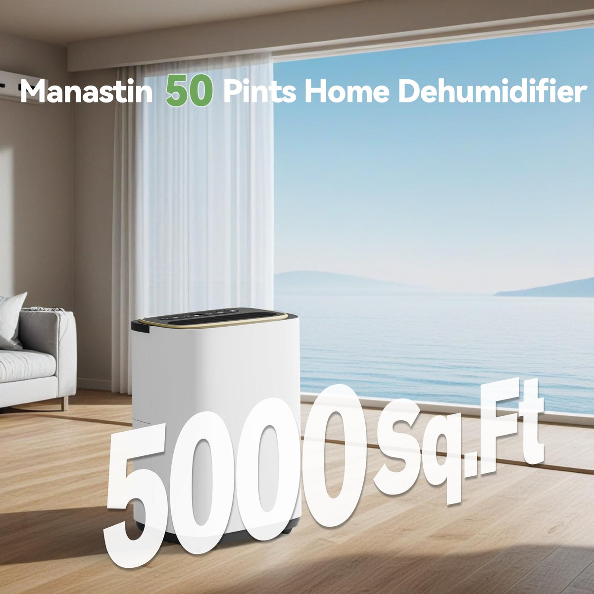 5000 Sq.Ft 50 Pint Dehumidifier with Drain Hose Z8424