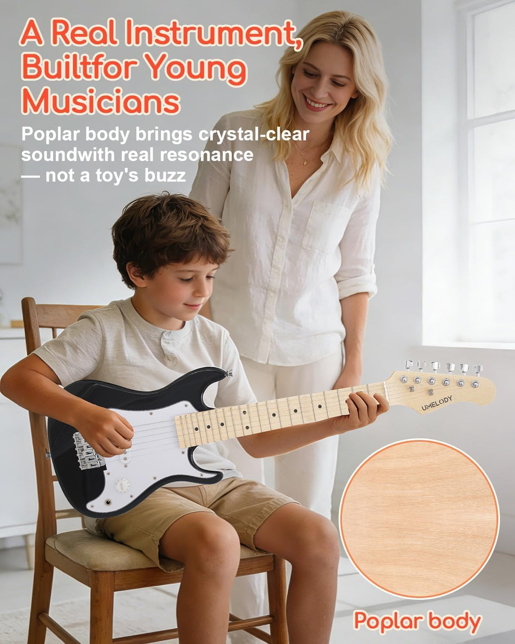 30 Inch Kids Electric Guitar Starter Kit with Amplifier and Accessories A13722