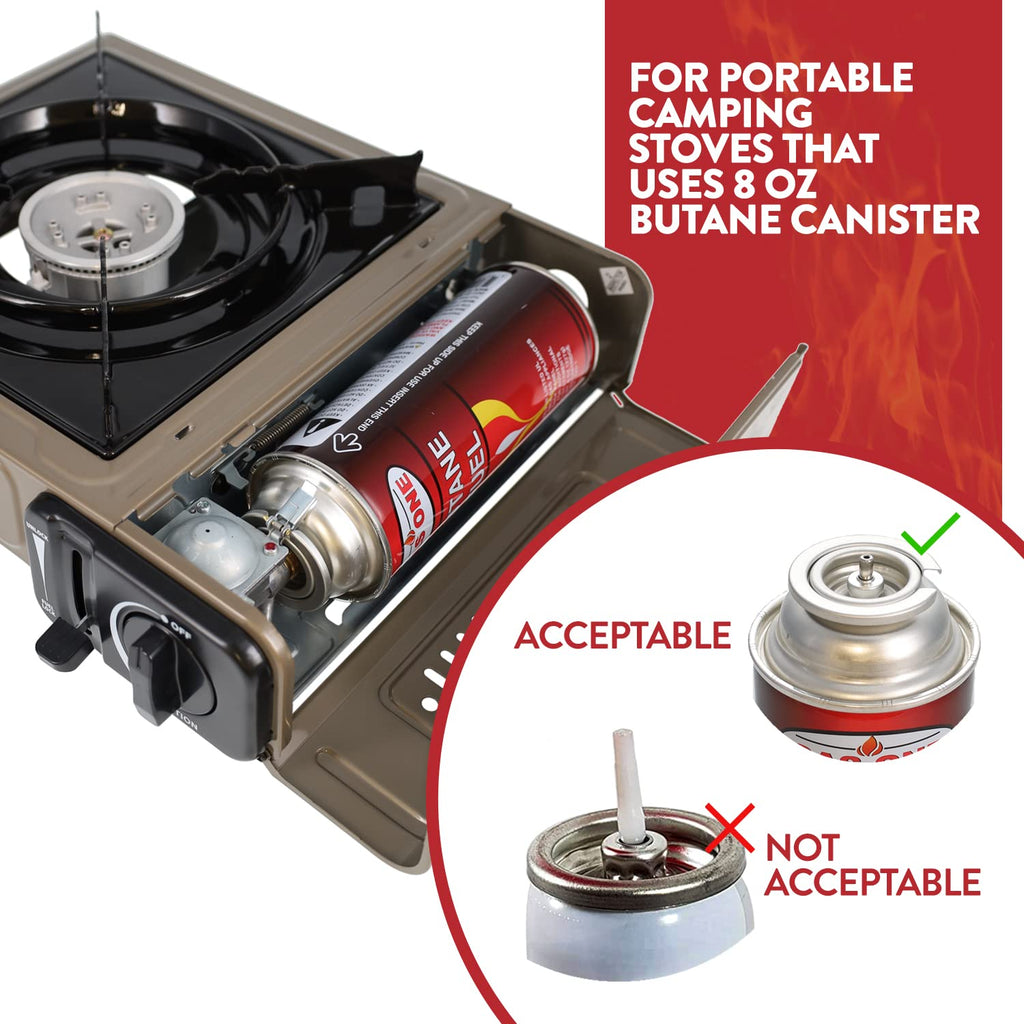 12 Butane Fuel Canisters for Portable Camping Stoves T920187