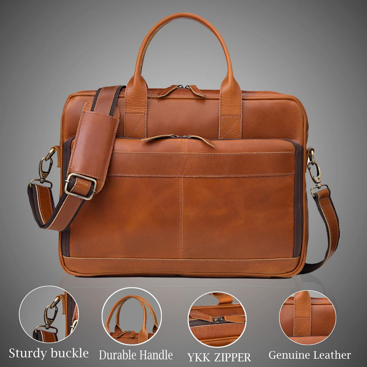 Leather Briefcase Bag T862298
