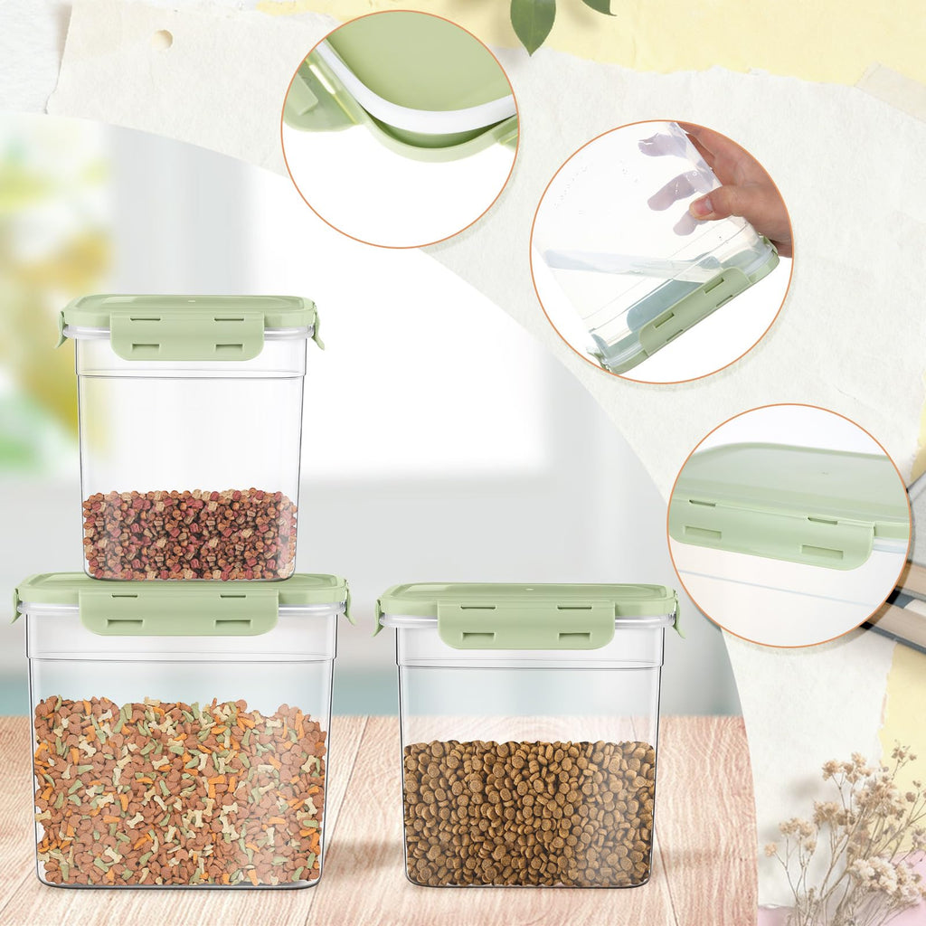 6 Pcs Dog and Cat Food Storage Containers with 2 Scoops Z951580