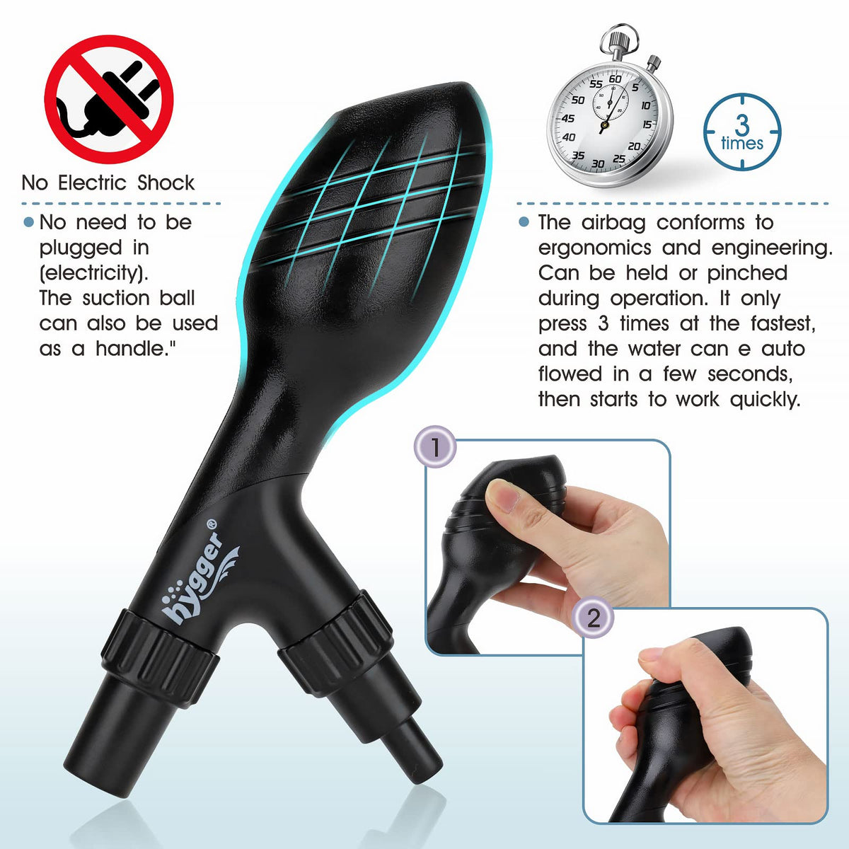 Small Manual Aquarium Gravel Cleaner with Suction Ball Z8349