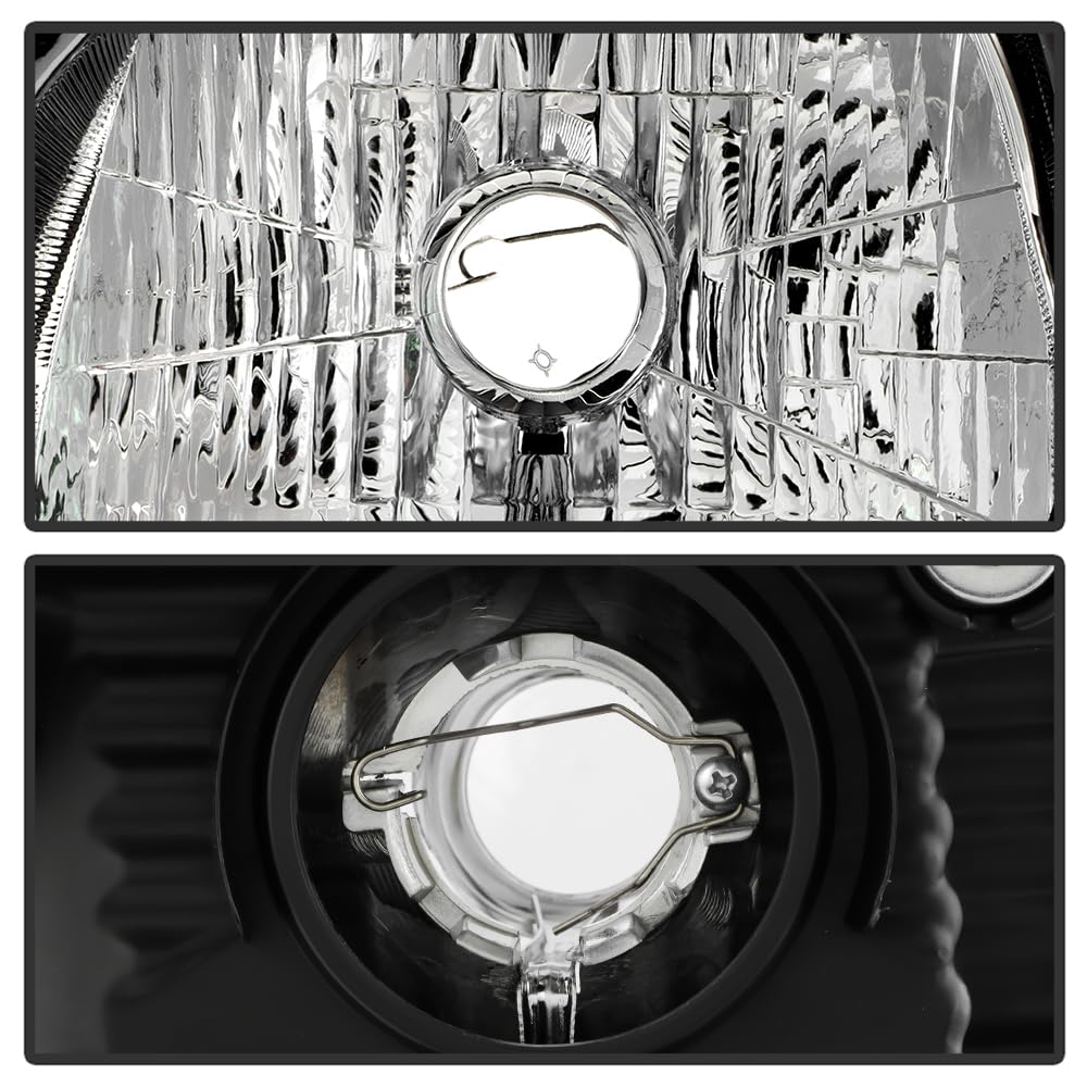 Black Housing Headlights Headlamps Pair Set J394273