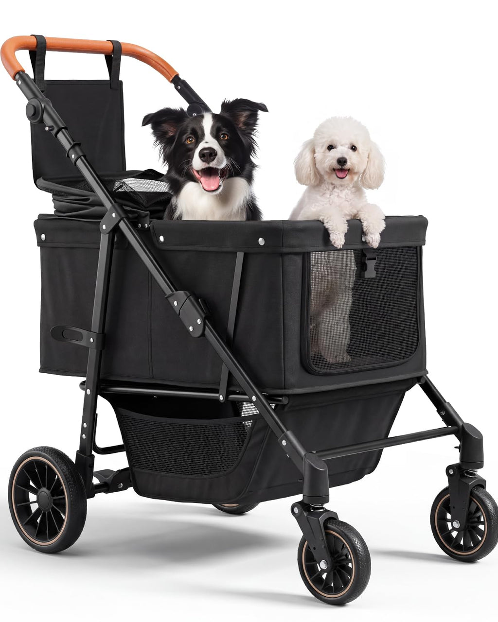 Foldable Ventilated Dog Stroller with Canopy Z70507